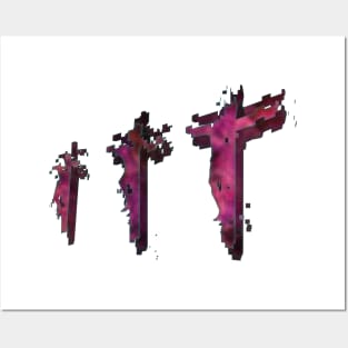 Three Crosses at Golgotha Posters and Art